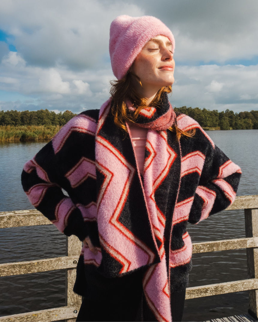 PEMY Zigzag Triko Atkı