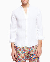 Peninsula Spiaggia Bianca Keten Erkek Gömlek