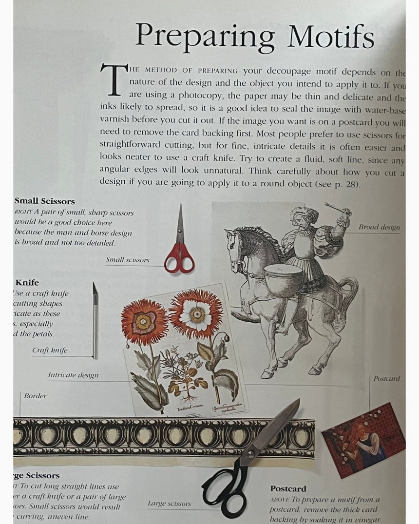 Pestil Books for vitruta Annie Sloan's Decoupage