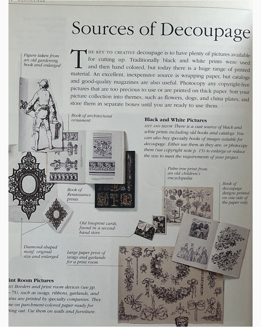 Pestil Books for vitruta Annie Sloan's Decoupage