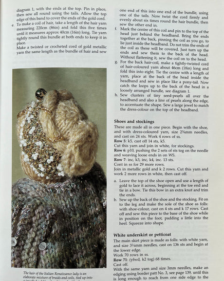Pestil Books for vitruta Knitted Historical Figures