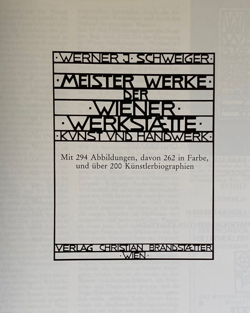 Pestil Books for vitruta Meister Werke der Wiener Werkstaette