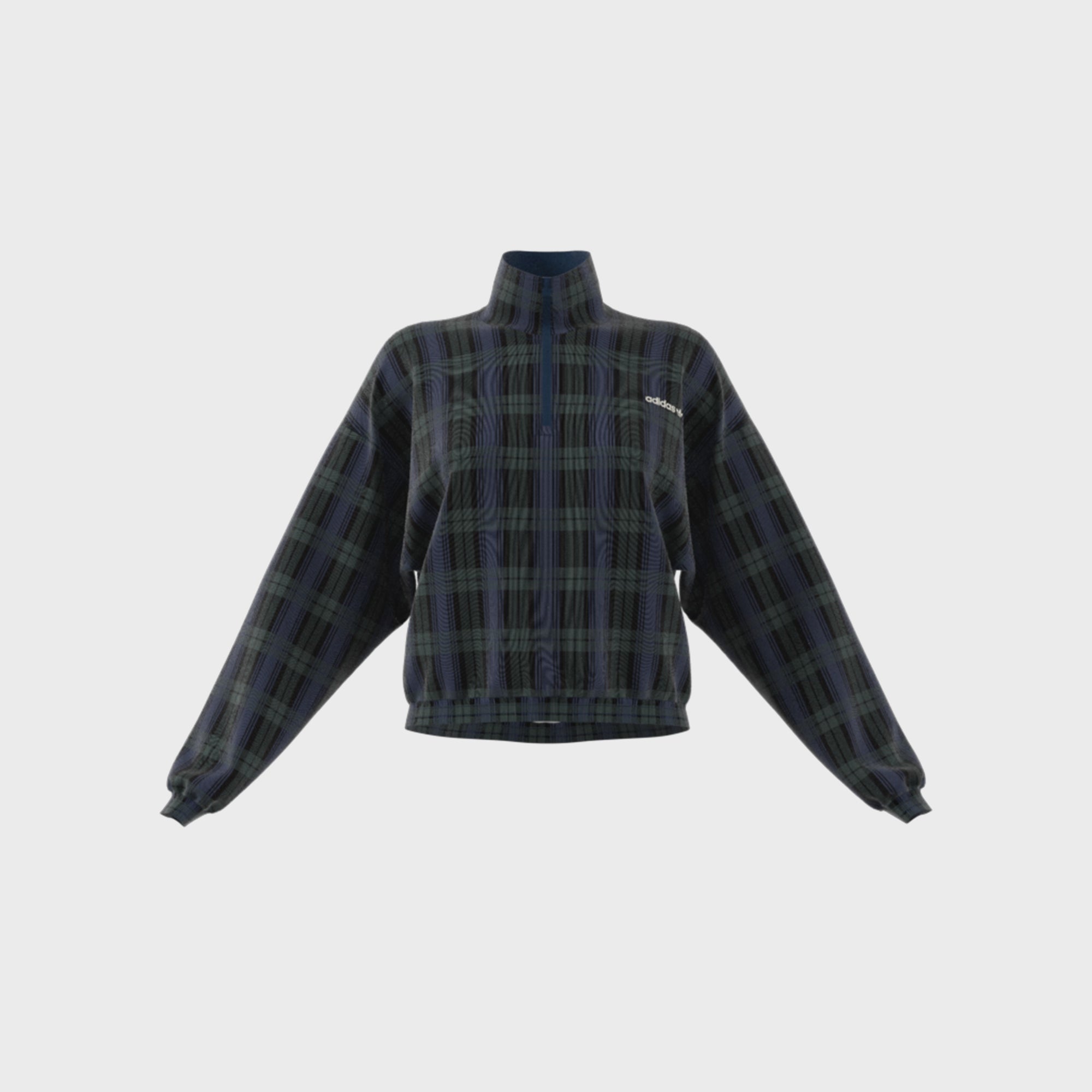 Adidas originals jacket with half zip in black corduroy sale