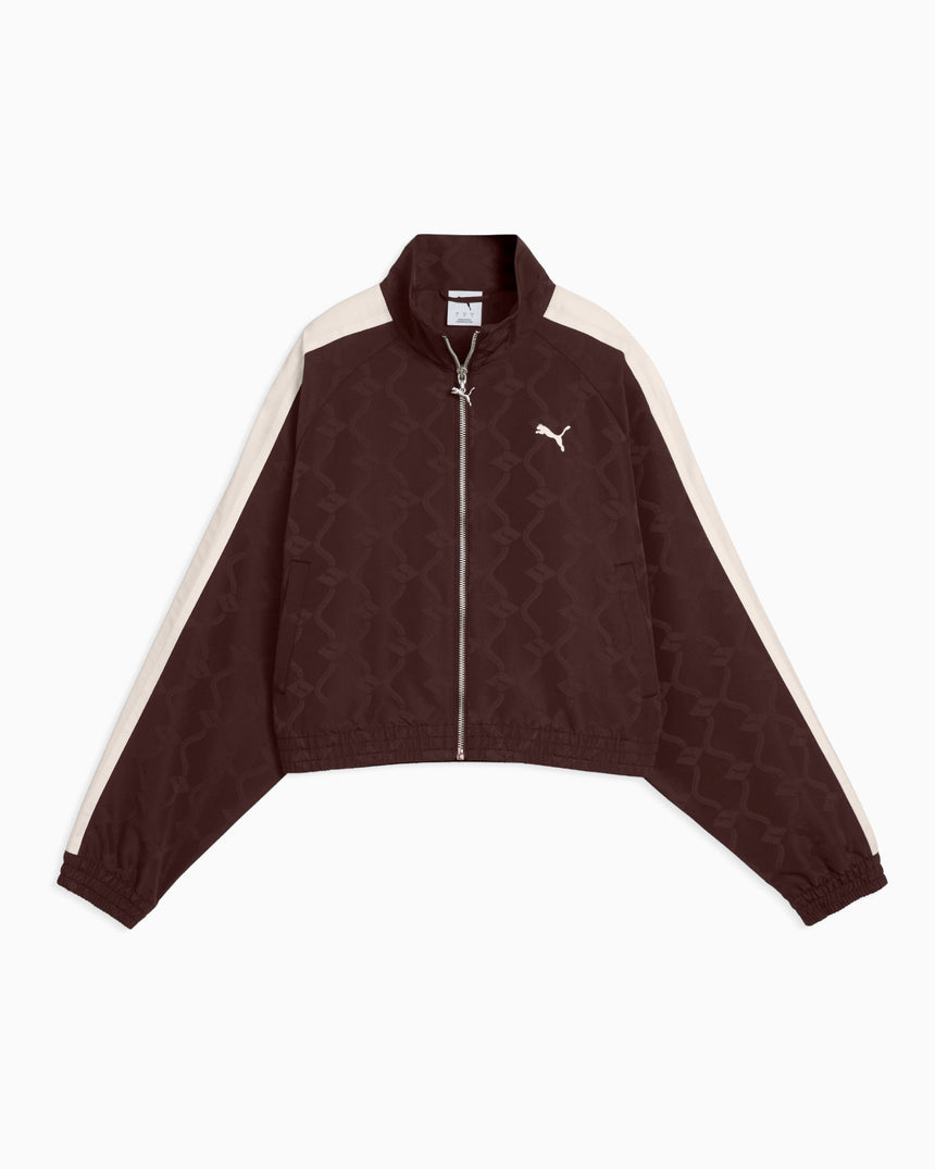 PUMA T7 Jacquarded Woven Kadın Ceket Chocolate Brown
