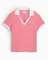 PUMA Wardrobe Essential Kadın Polo T-Shirt Wild Pink