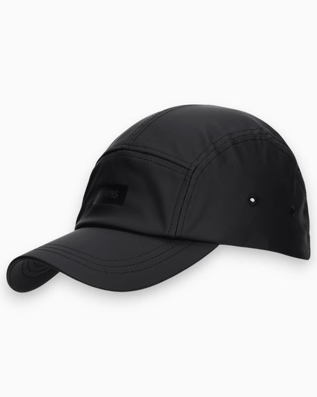 Rains 5 Panel Cap Black