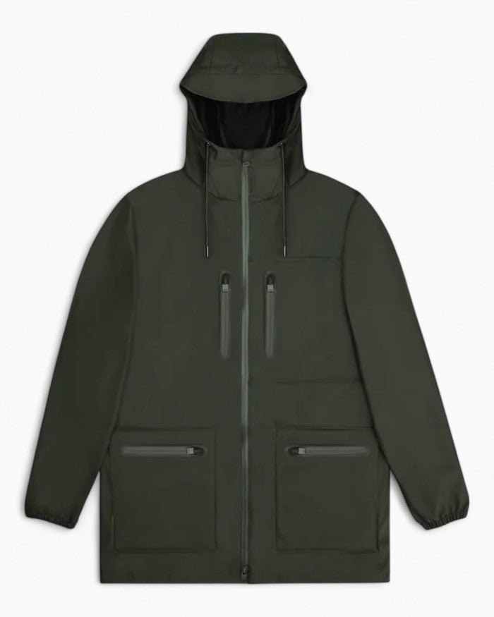 Rains Cargo Long Jacket Yağmurluk Green