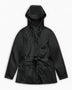 Rains Curve Jacket Black Grain