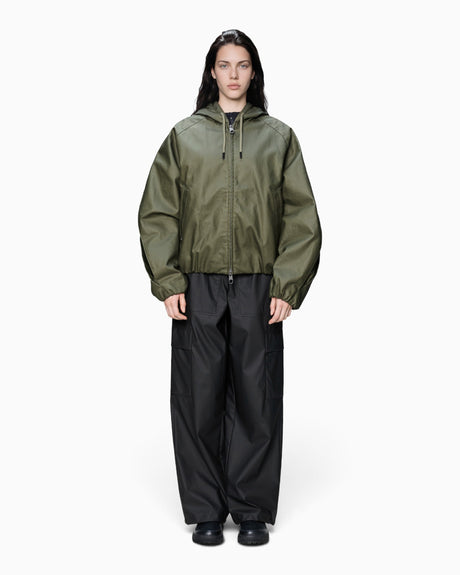Rains Heavy Woven Jacket Moss