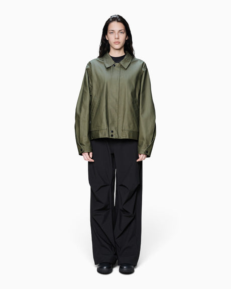Rains Heavy Woven Overshirt Moss