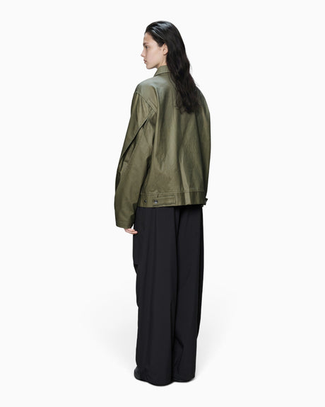 Rains Heavy Woven Overshirt Moss