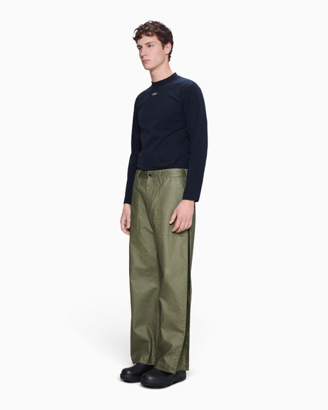 Rains Heavy Woven Pants Straight Moss