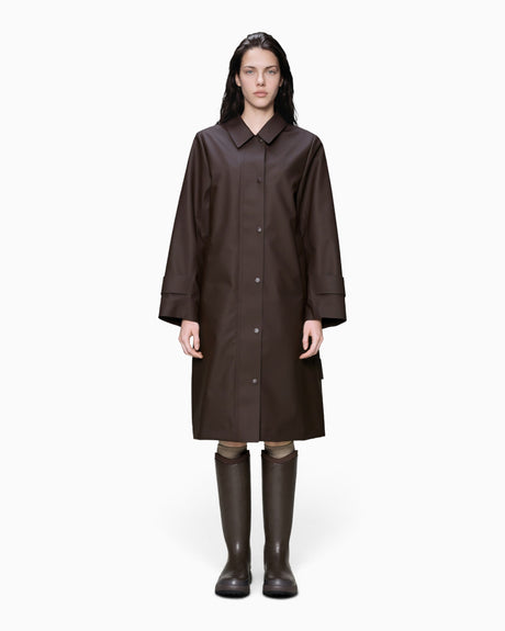 Rains Nara W Long Jacket Bark