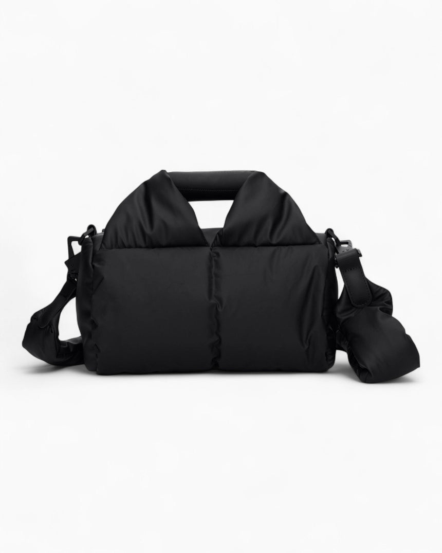 Rains Nyssa Puffer Duffel Crossbody Mini Omuz Çantası Black