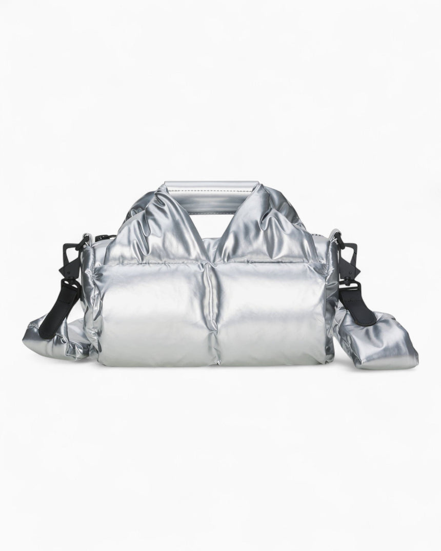 Rains Nyssa Puffer Duffel Crossbody Mini Omuz Çantası Mirror
