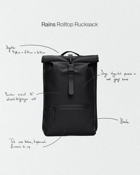 Rains Rolltop Rucksack Sırt Çantası