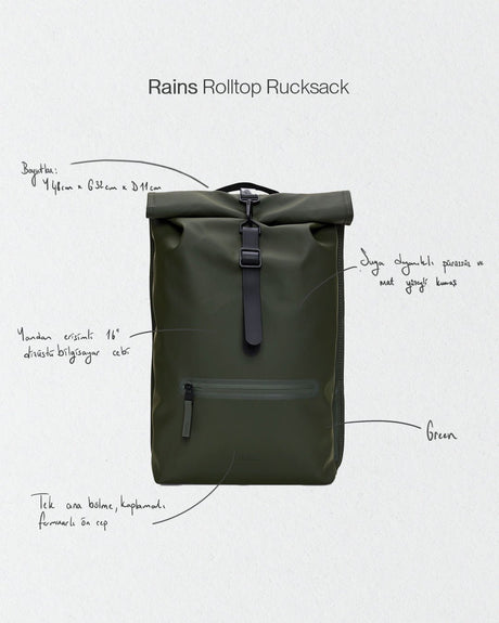 Rains Rolltop Rucksack Sırt Çantası