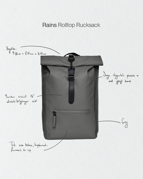 Rains Rolltop Rucksack Sırt Çantası