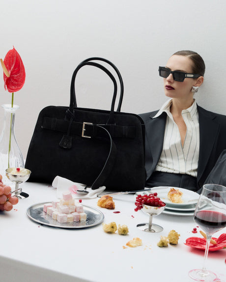 Sade216 Bilsen Suede Kadın Çanta Caviar