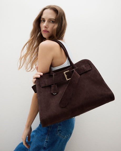 Sade216 Bilsen Suede Kadın Çanta Espresso