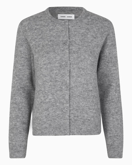 Samsøe Samsøe Nor Short Cardigan Kadın Hırka Grey Mel.