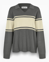 Samsøe Samsøe Saanne Polo Gunmetal Wide St.