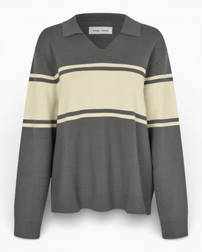 Samsøe Samsøe Saanne Polo Gunmetal Wide St.
