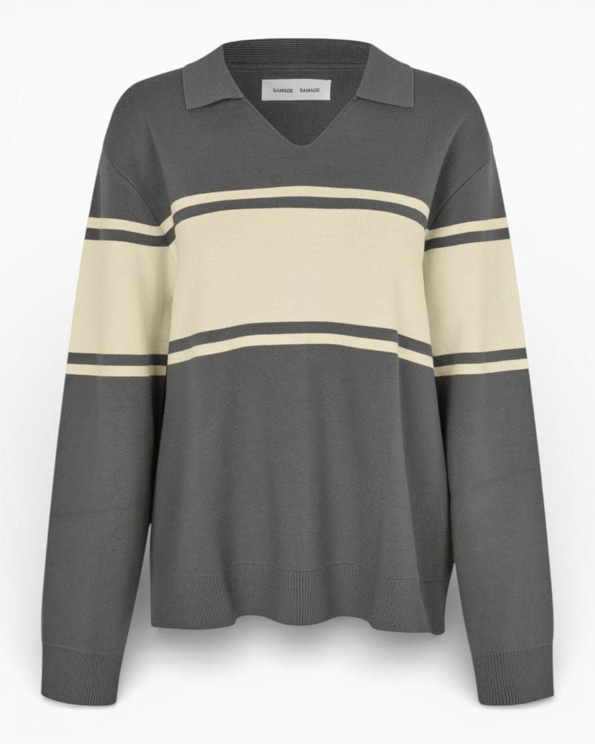 Samsøe Samsøe Saanne Polo Gunmetal Wide St.