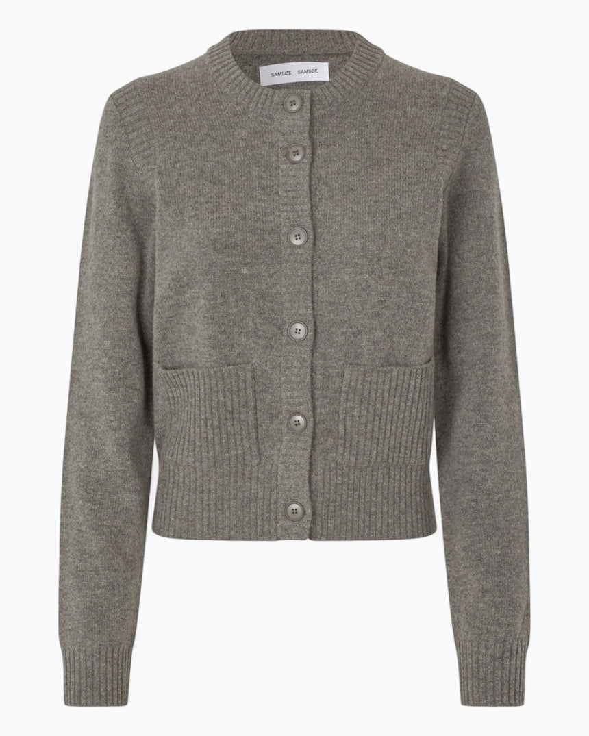 Samsøe Samsøe Saelif Short Cardigan Dark Grey Mel.