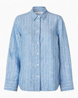Samsøe Samsøe Sanot Shirt Blue Jasper St.