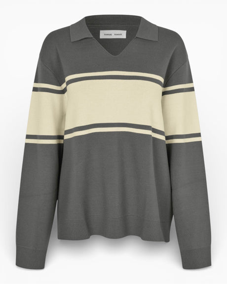 Samsøe Samsøe Saanne Polo Gunmetal Wide St.