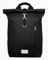 Sandqvist Ground Rolltop Sırt Çantası L Black/Black with Black Webbing