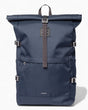 Sandqvist Icon Rolltop Sırt Çantası L Navy with black leather