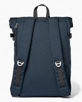 Sandqvist Icon Rolltop Sırt Çantası M Navy with black leather