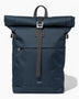 Sandqvist Icon Rolltop Sırt Çantası M Navy with black leather