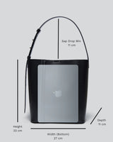 SAYÉS Large Tote Plissé Deri Kadın Omuz Çantası