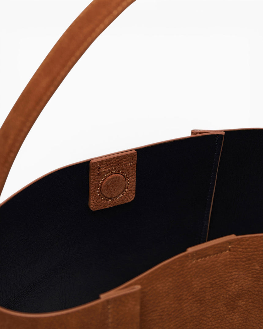 SAYÉS Large Tote Plissé Nubuck Kadın Omuz Çantası