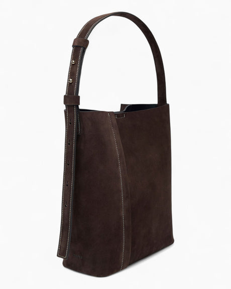 SAYÉS Large Tote Plissé Suede Kadın Omuz Çantası