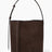 SAYÉS Large Tote Plissé Suede Kadın Omuz Çantası Dark Brown