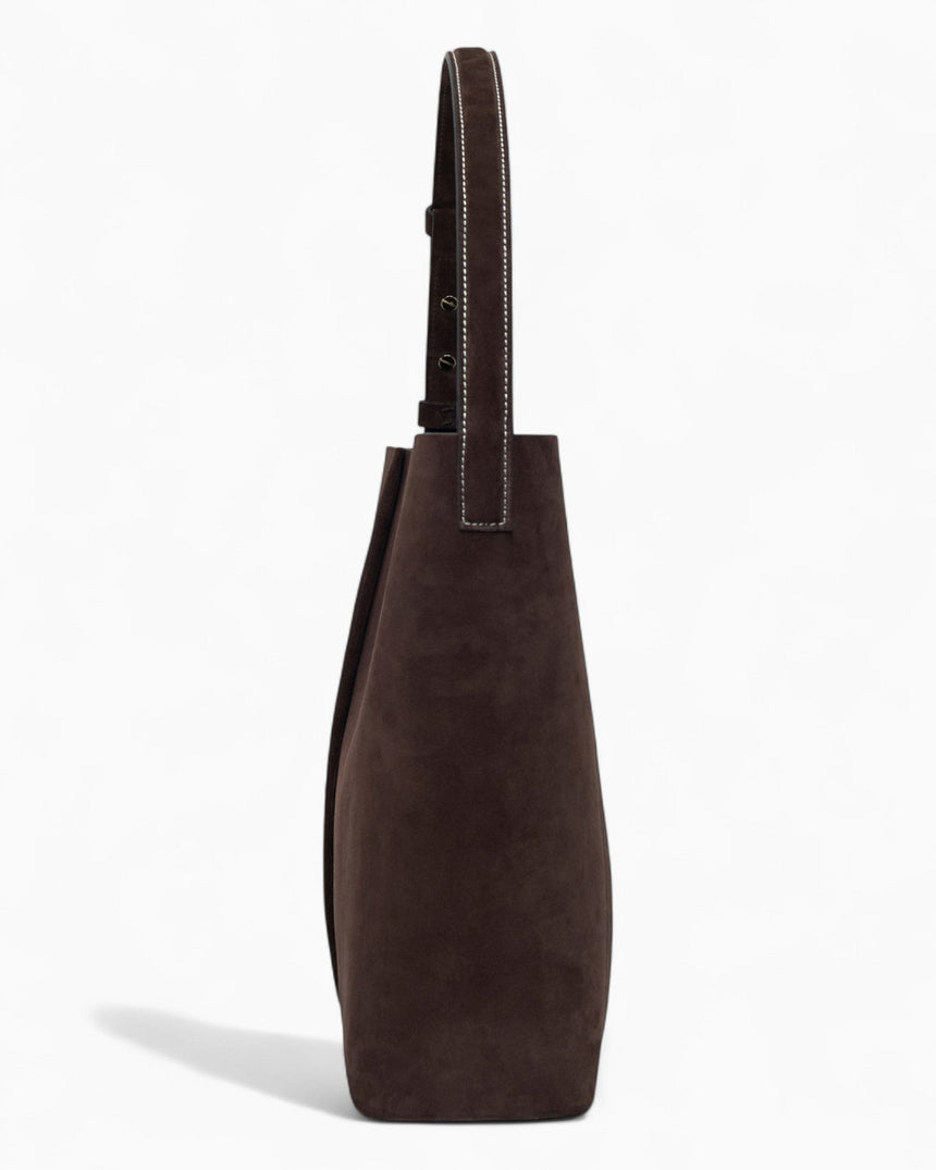 SAYÉS Large Tote Plissé Suede Kadın Omuz Çantası