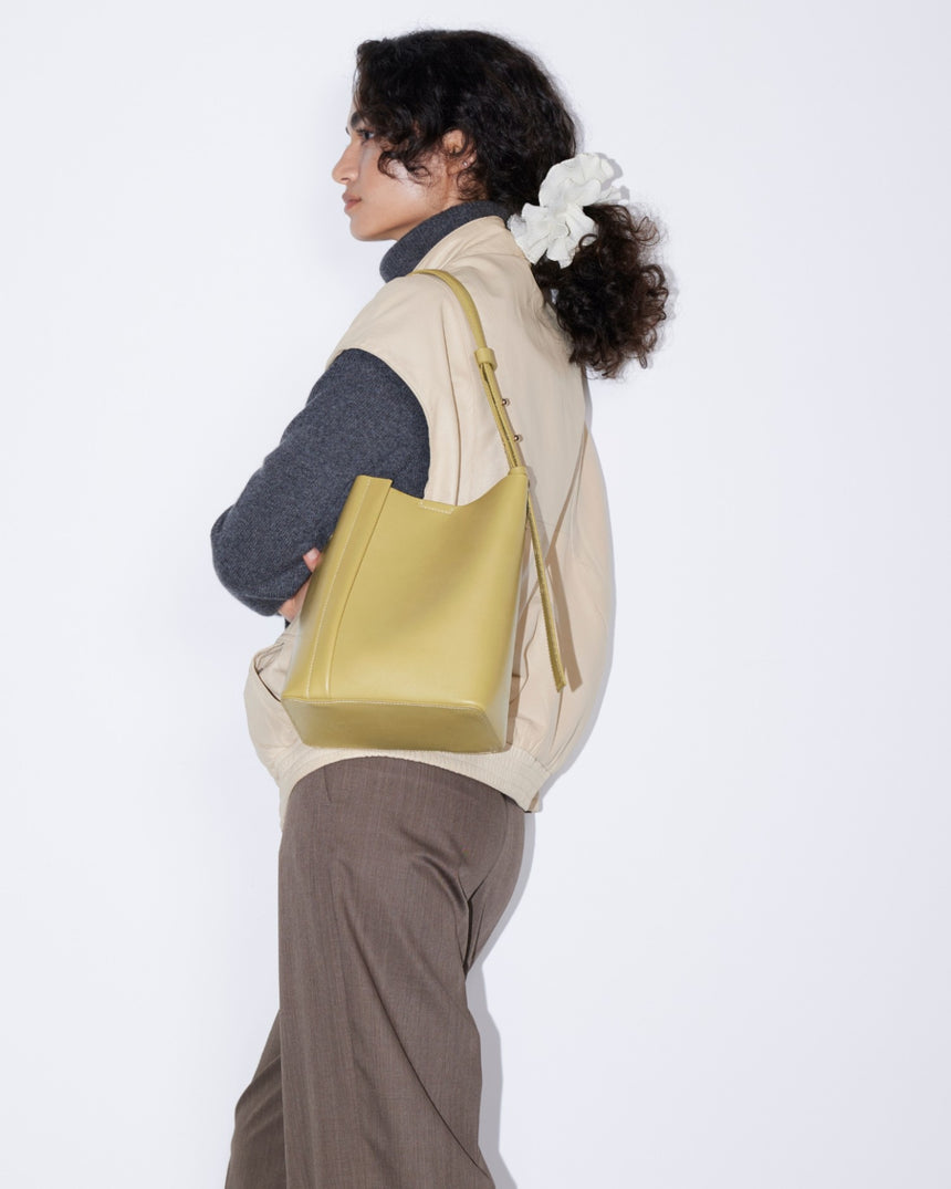 SAYÉS Medium Tote Plissé Deri Kadın Omuz Çantası