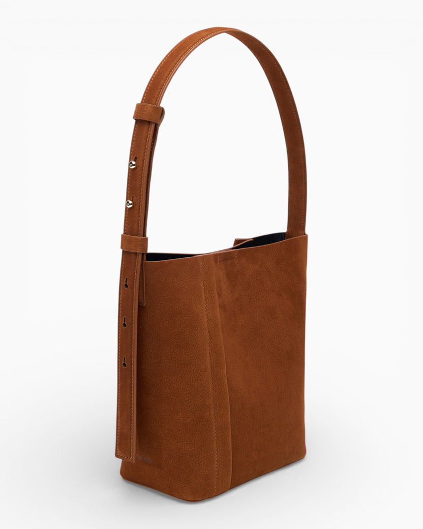 SAYÉS Medium Tote Plissé Nubuck Kadın Omuz Çantası