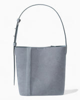 SAYÉS Medium Tote Plissé Nubuck Kadın Omuz Çantası Cement Nubuck