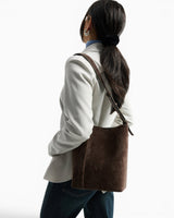 SAYÉS Medium Tote Plissé Suede Kadın Omuz Çantası