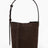 SAYÉS Medium Tote Plissé Suede Kadın Omuz Çantası Dark Brown