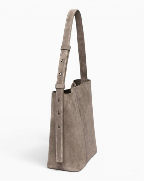SAYÉS Medium Tote Plissé Suede Kadın Omuz Çantası