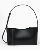 SAYÉS Small Tote Plissé Deri Kadın Omuz Çantası Black