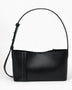 SAYÉS Small Tote Plissé Deri Kadın Omuz Çantası Black