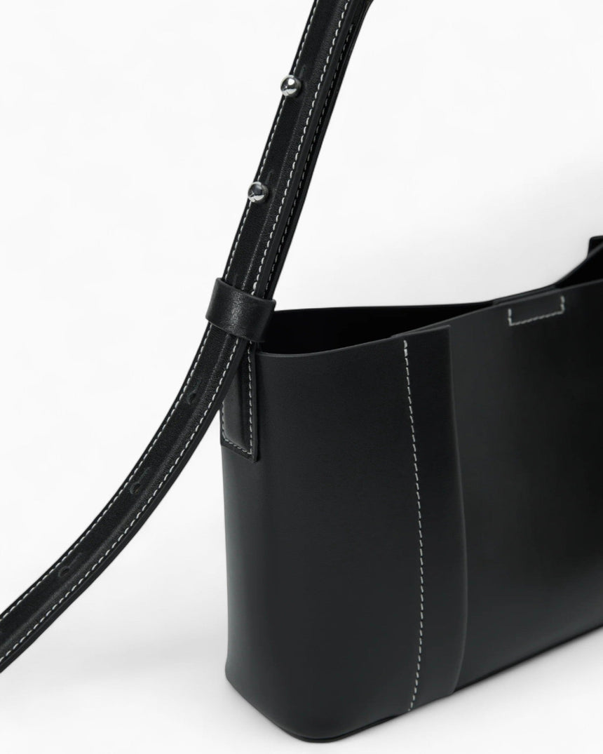SAYÉS Small Tote Plissé Deri Kadın Omuz Çantası