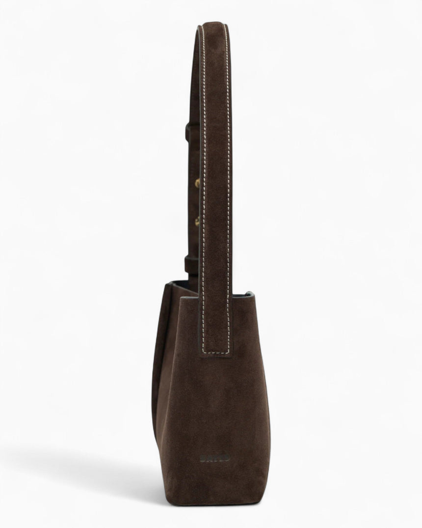 SAYÉS Small Tote Plissé Suede Kadın Omuz Çantası